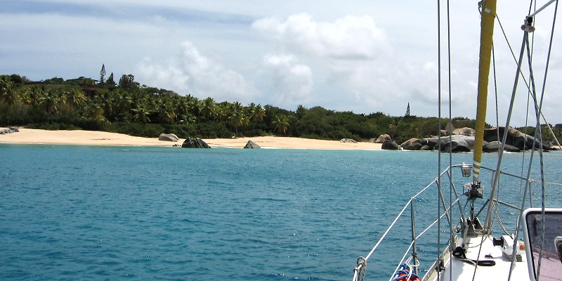 Ankern vor The Bath, Virgin Gorda