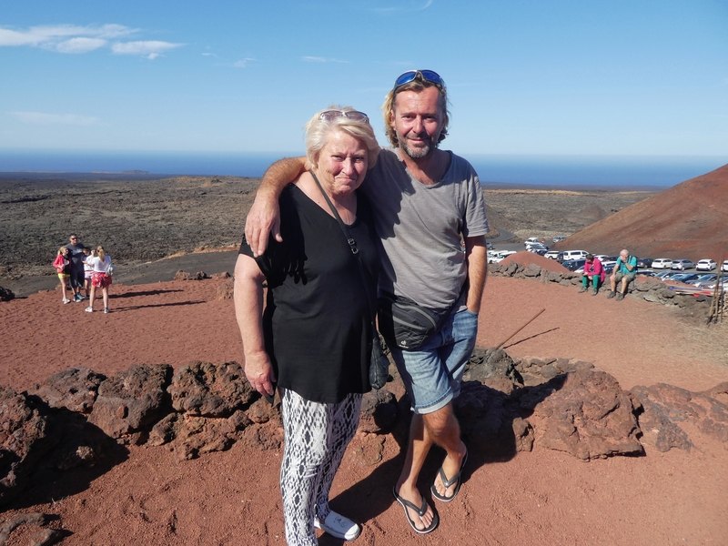 Olaf und Heide im Timanfaya Nationalpark, Lanzarote